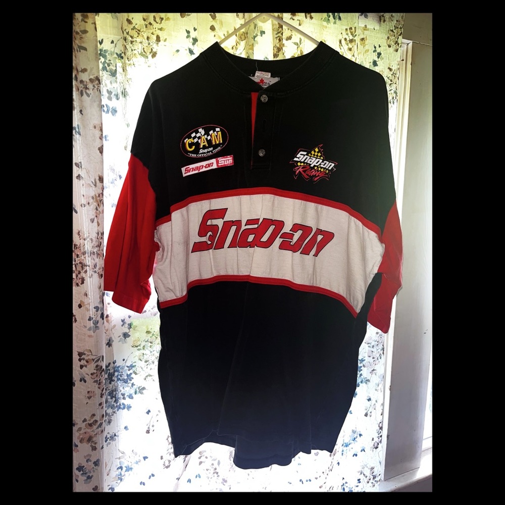 SnapOn racing vintage black and red shirt